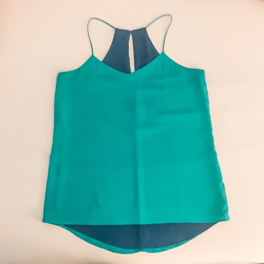 Express Reversible Emerald Green Royal Blue Racerback Cami Tank Top Size Small